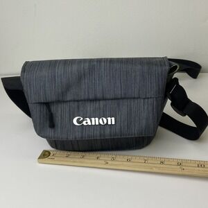 Canon Camera Travel Bag Soft Case Strap Gray Green